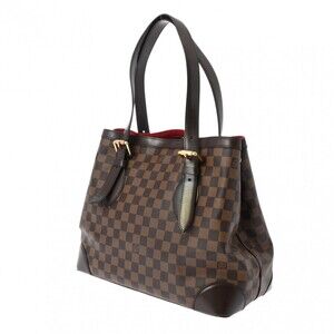 Louis Vuitton Canvas Brown Handbag Hampstead Damier